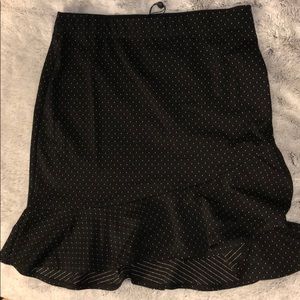 Black and taupe polka dot skirt